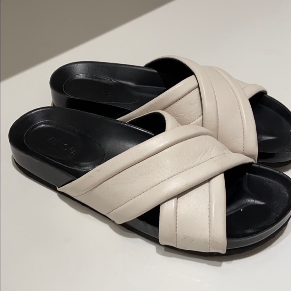 Vince bone leather slides